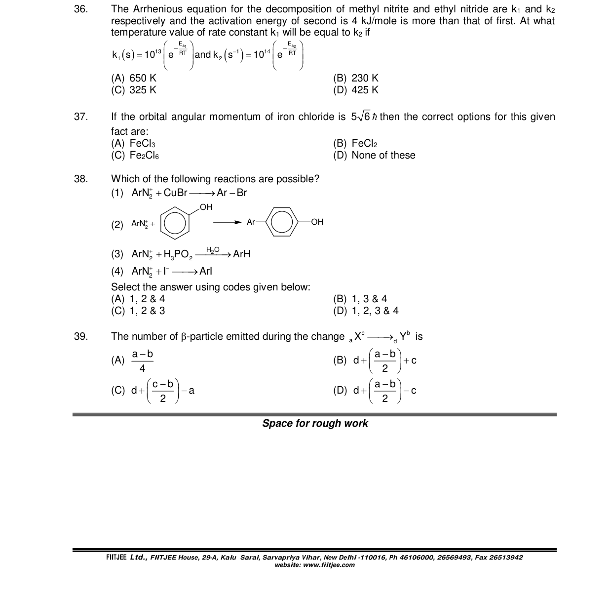 Chemistry diagram for: See image