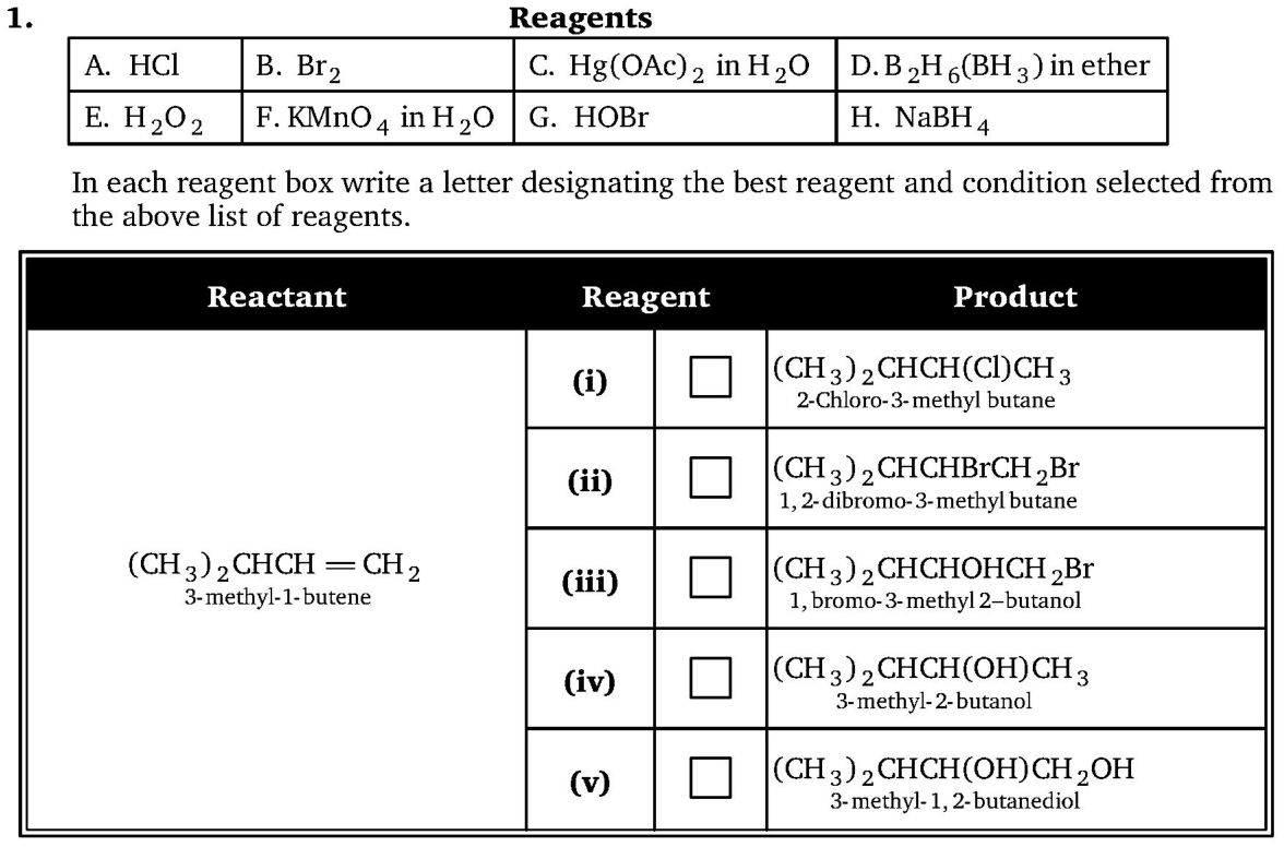 Chemistry diagram for: See image